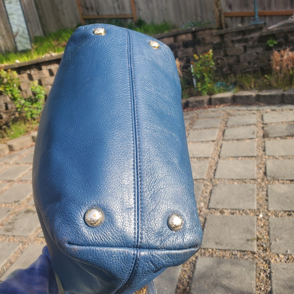 Michael Kors blue leather chain strap shoulder bag - Picture 4 of 12